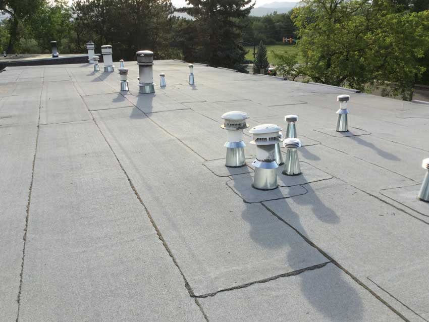 Commercial Flat Roof with Vents in Denver, Colorado - ARCM Roofing